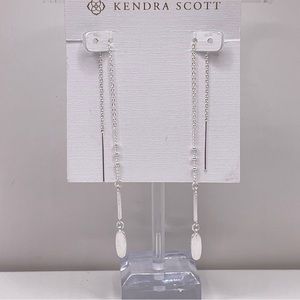 Kendra Scott silver rhodium Fern ear threaders